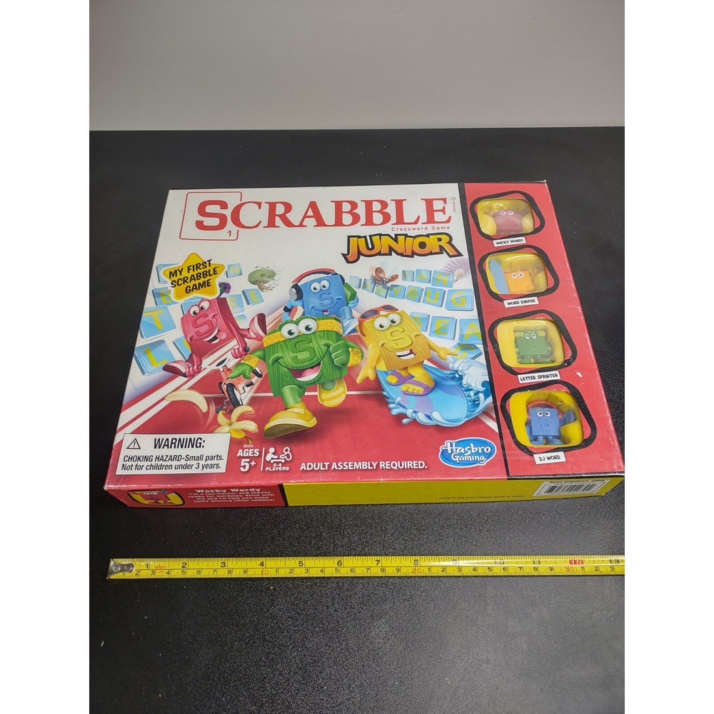 Hasbro Scrabble Junior Crossword Game Learning Ages 5+ 2-4 Players Family Game
